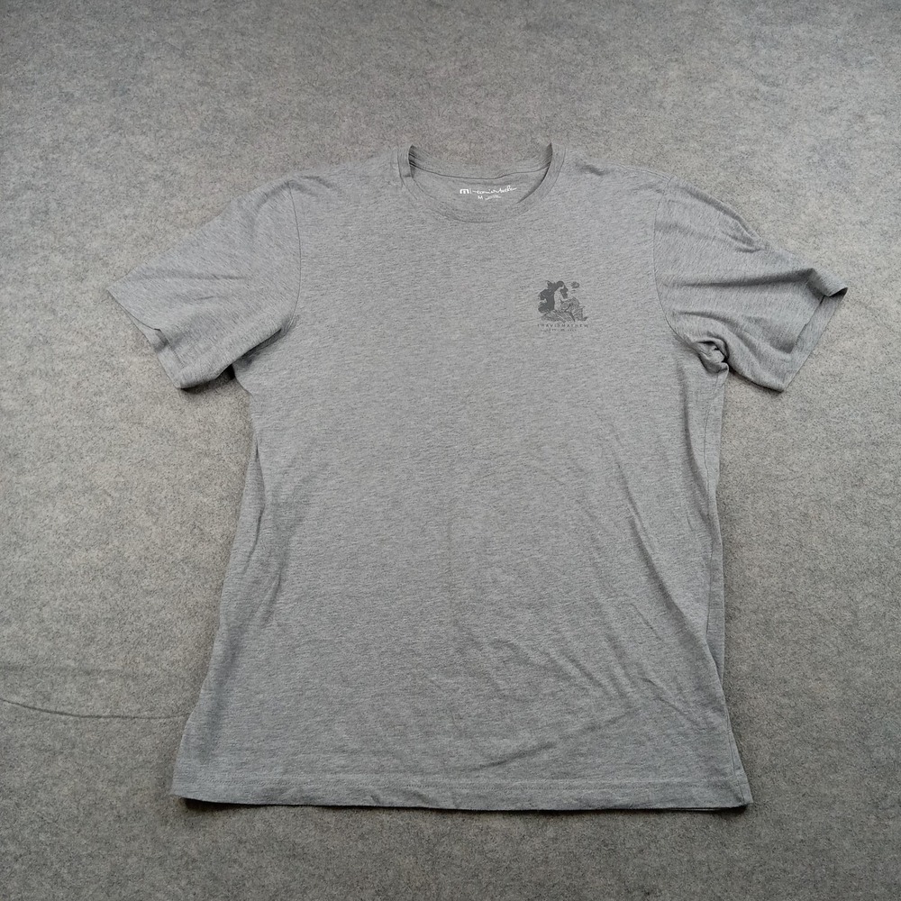 Travis Mathew Shirt Mens Medium Gray Mermaid Graphic Tee‎ Tagless Pima Cotton